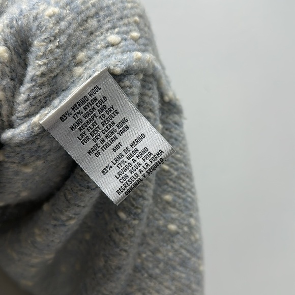 Eileen Fisher Cardigan Sweater Long Sleeve Merino Wool Knit Blue Plus Size 1X - Picture 6 of 8